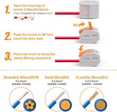 40pcs Lever-Nut Wires and Cables Connectors